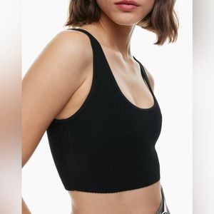 Babaton Sculpt Knit Squareneck Cropped Tank🖤